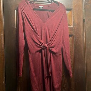 Express Maroon Sweater Dress